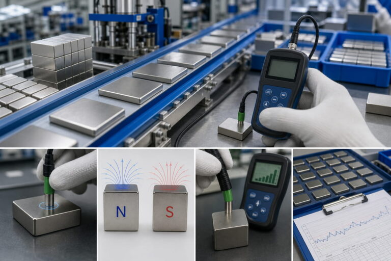 NdFeB Magnet In-Process Manufacturing Control Gauss Meter Testing Inspection Applications