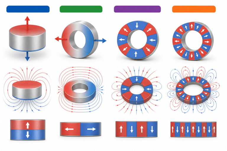 NdFeB Magnet Manufacturing Common Magnetization Types