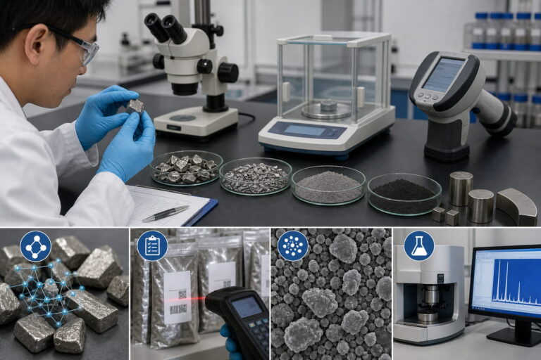 NdFeB Magnet Manufacturing Raw Material Inspection Focus