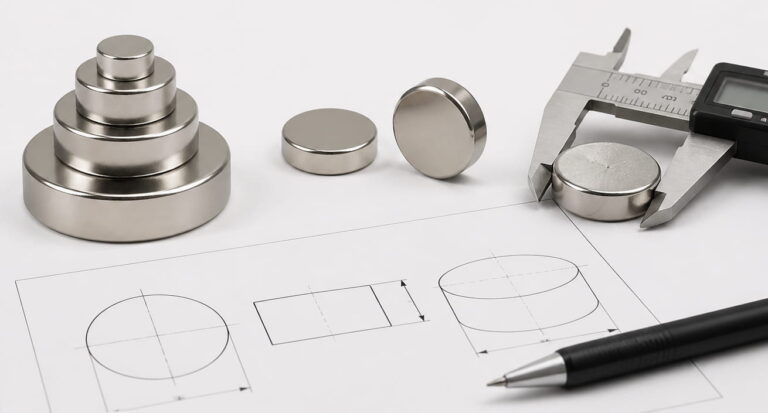 disc magnet common sizes available