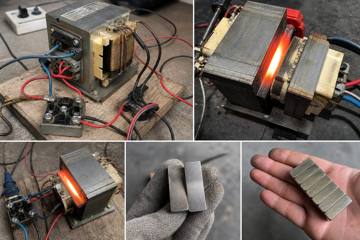 Advanced Hack Microwave Transformer Method to Remagnetize a Neodymium Magnet