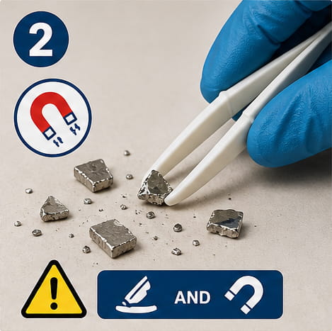 Collect the pieces carefully