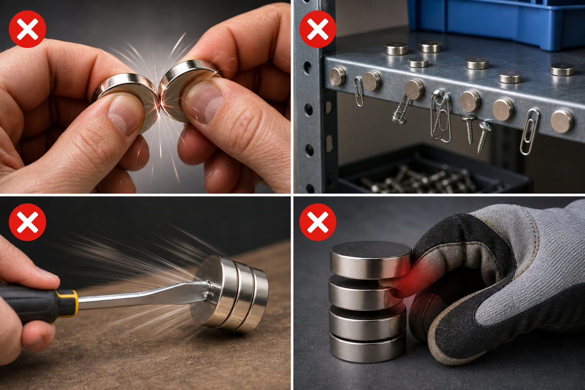 Common Mistakes for Handling Neodymium Magnets