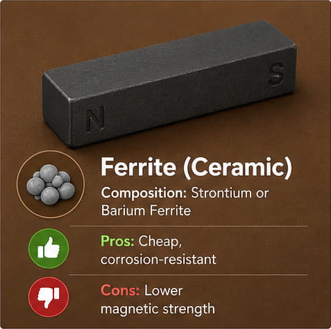 Ferrite magnet material