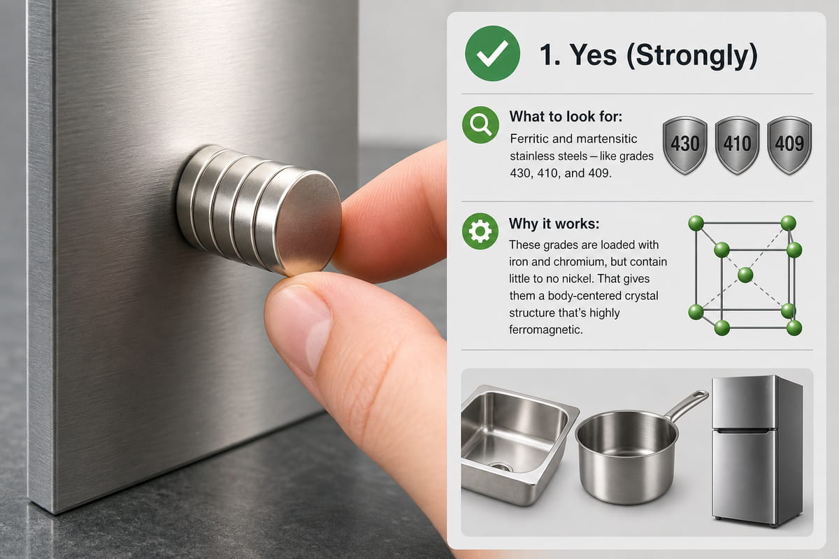 Ferritic and martensitic stainless steels stick strongly