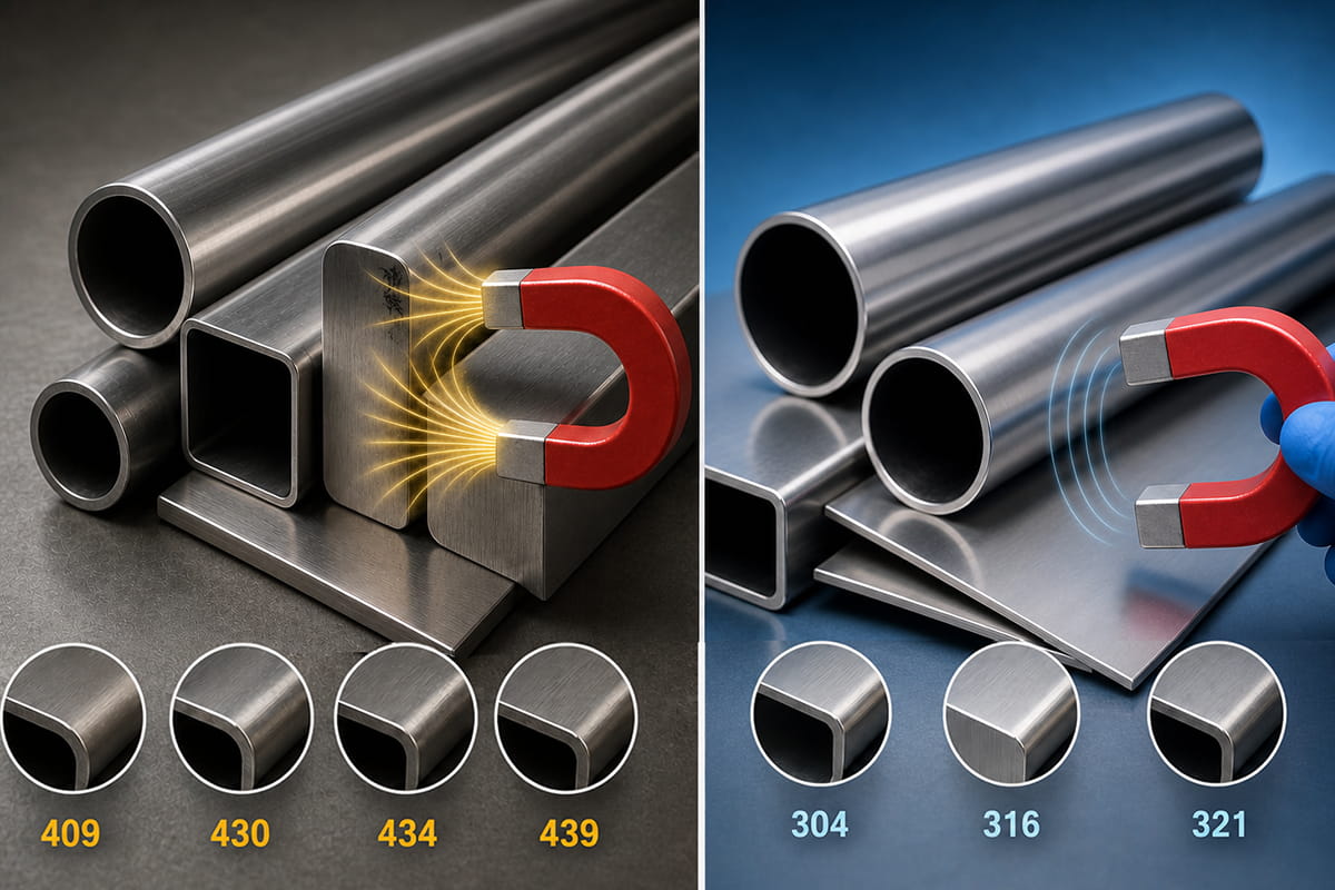 Ferritic stainless steels and Austenitic stainless steels