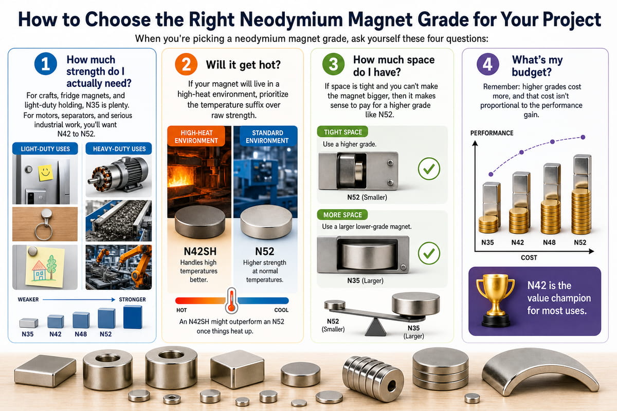 How to Choose the Right Neodymium Magnet Grade for Your Project