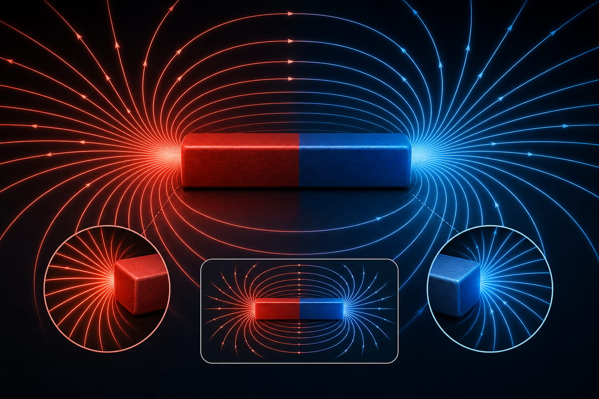 Magnetic fields of a bar magnet