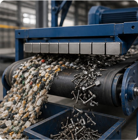 Neodymium Magnets Used for Magnetic Separation Conveyor