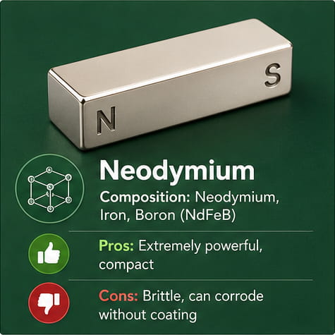 Neodymium magnet material