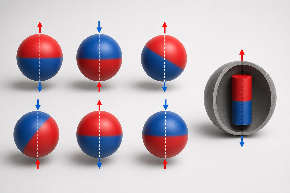 Sphere magnets magnetization directions