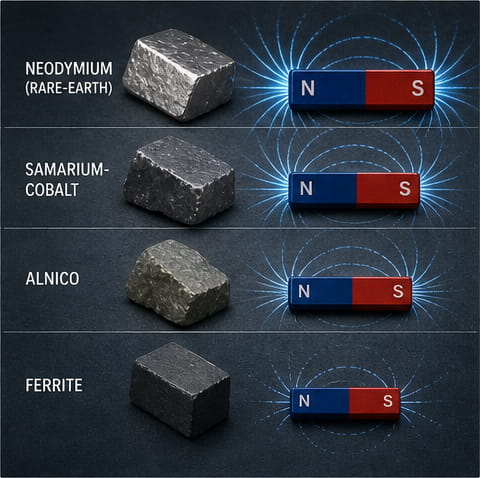 The Material Affects How Strong Magnet Poles Are