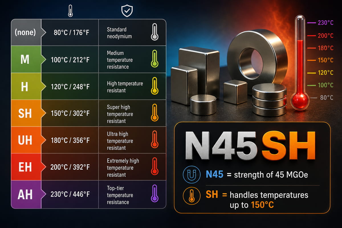 The Temperature Letters of Neodymium Magnets