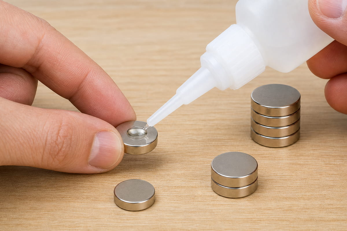 Use Thick Cyanoacrylate to Glue Neodymium Magnets
