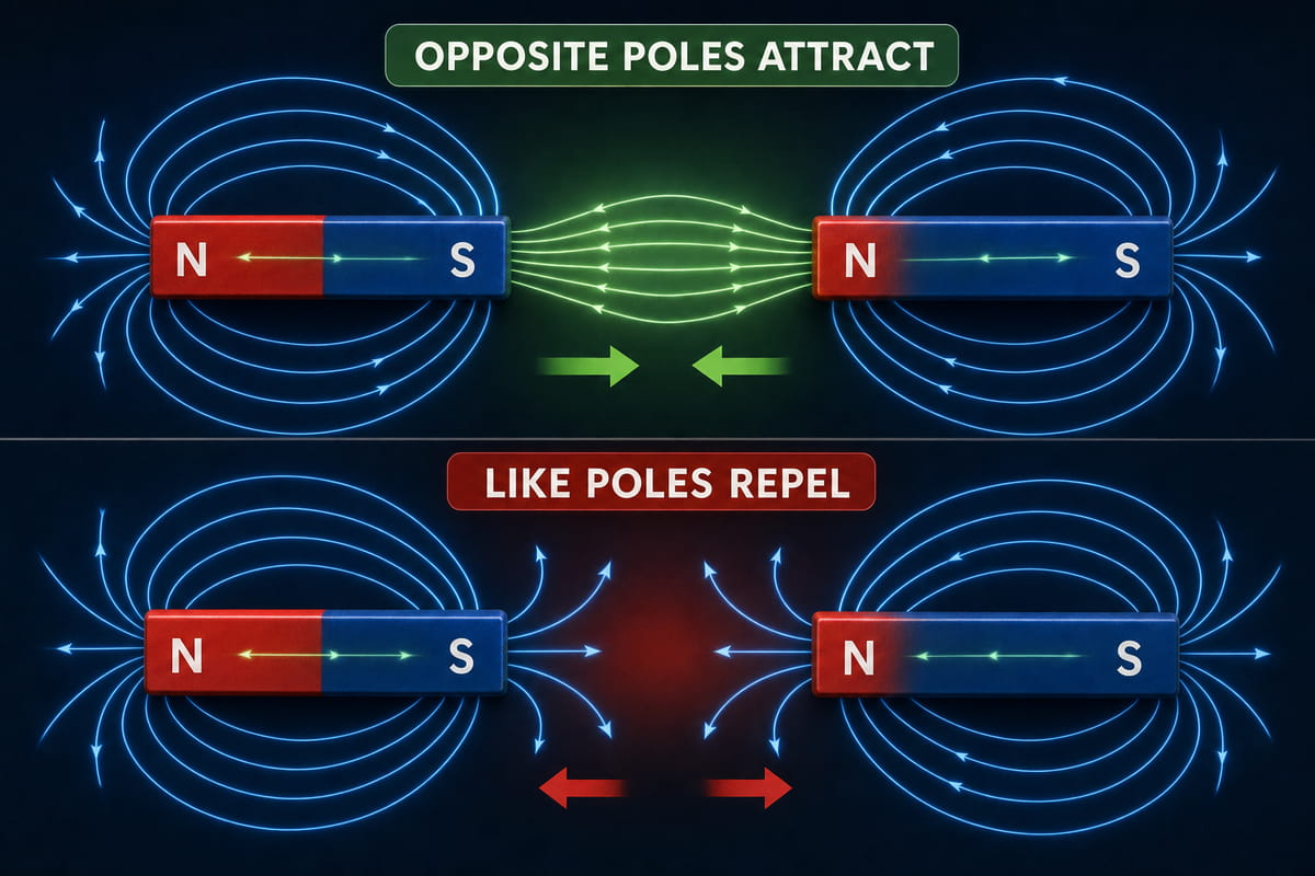 Why Do Bar Magnet Opposite Poles Attract