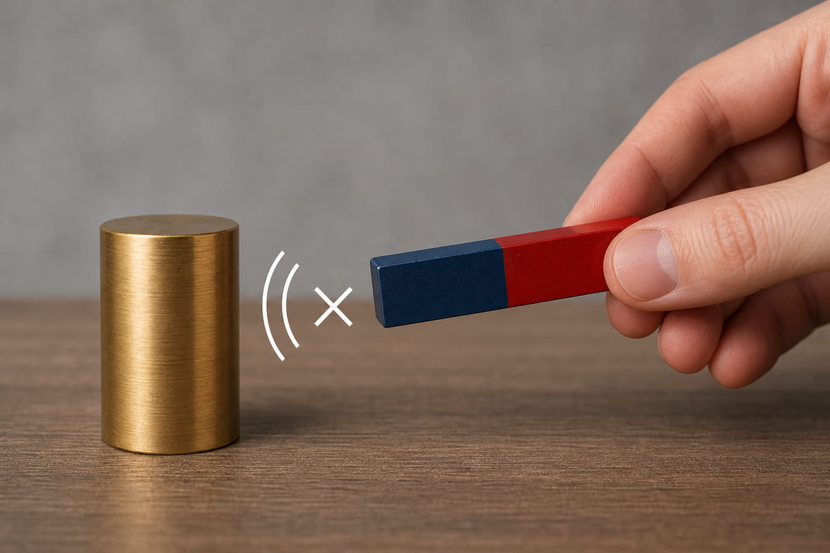 does a magnet stick to brass