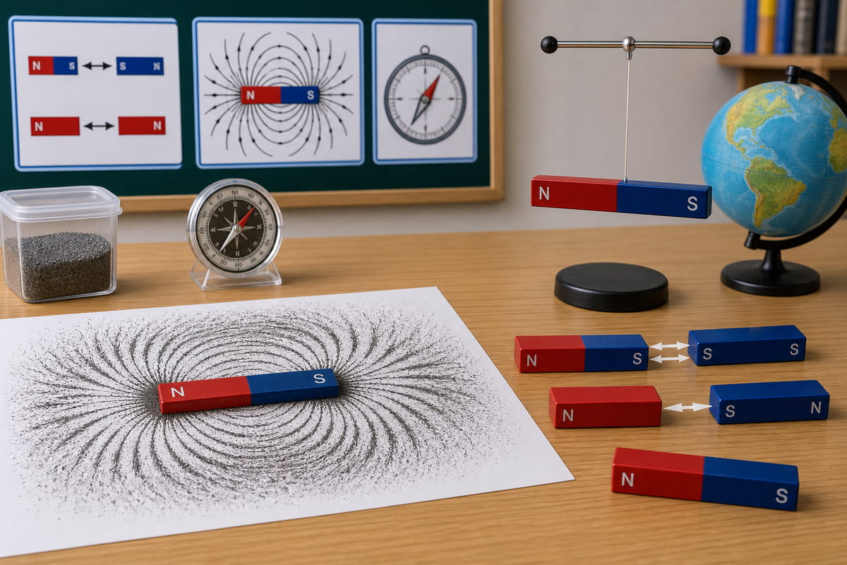 Bar Magnets Used for Educational Demonstrations