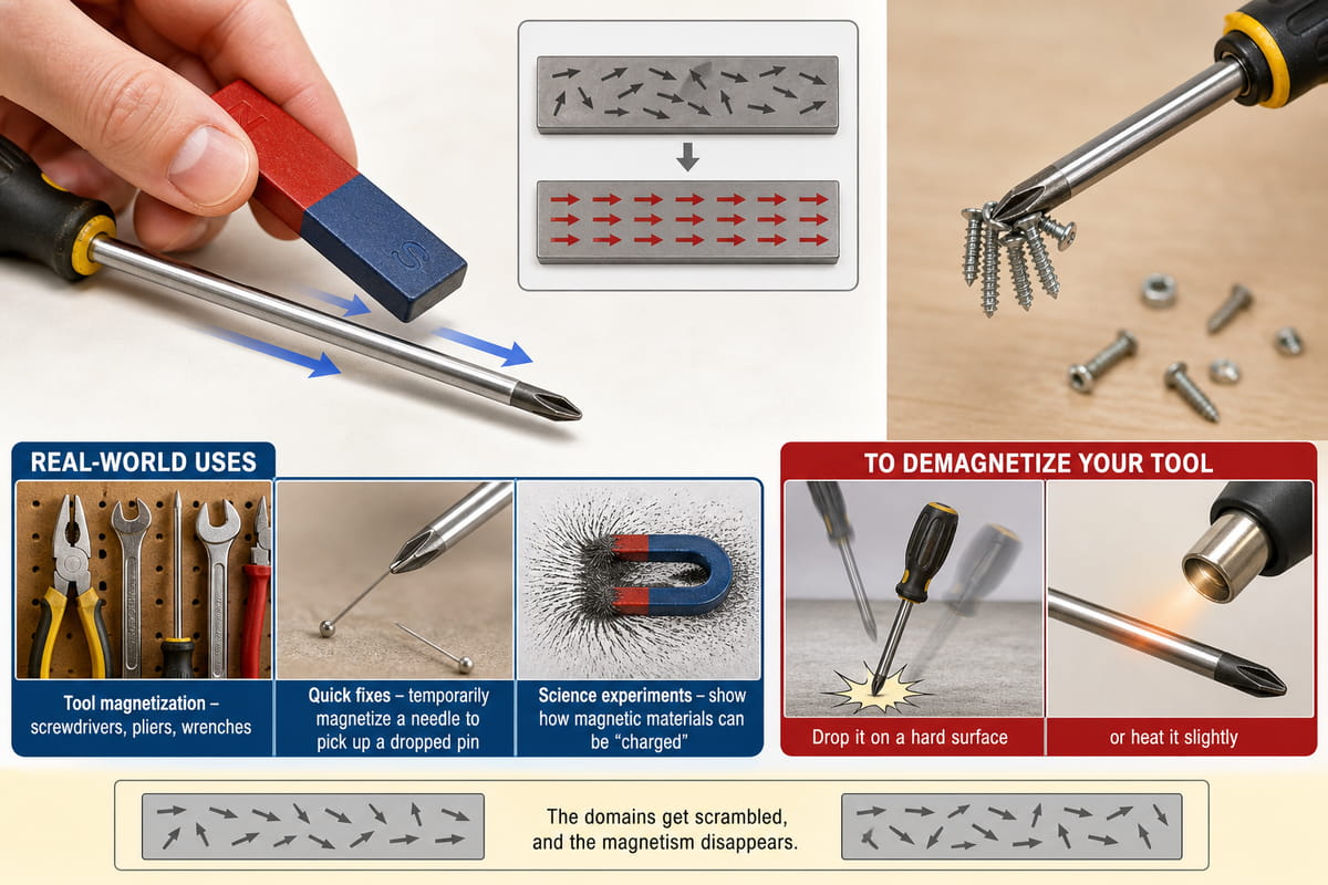 Bar Magnets Used for Magnetizing Other Objects