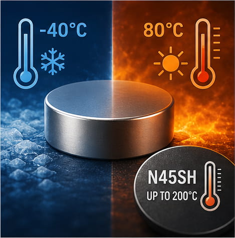 Decent Temperature Resistance of N45 Magnets