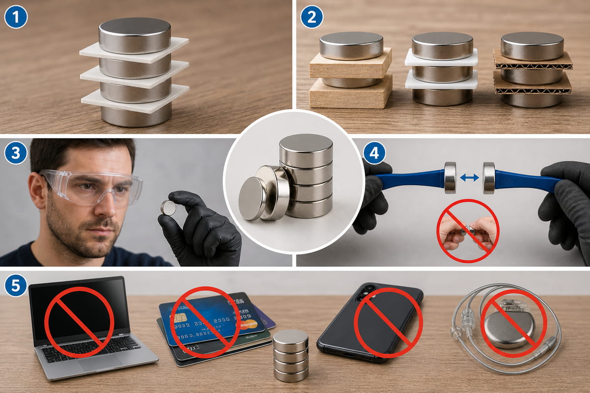 How to handle N52 magnets safely