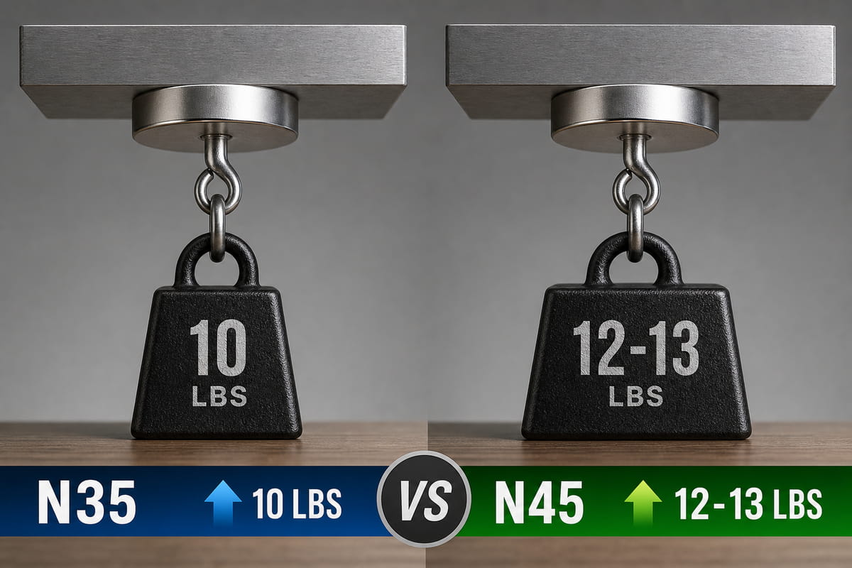 N35 vs N45 Magnets Magnetic Strength