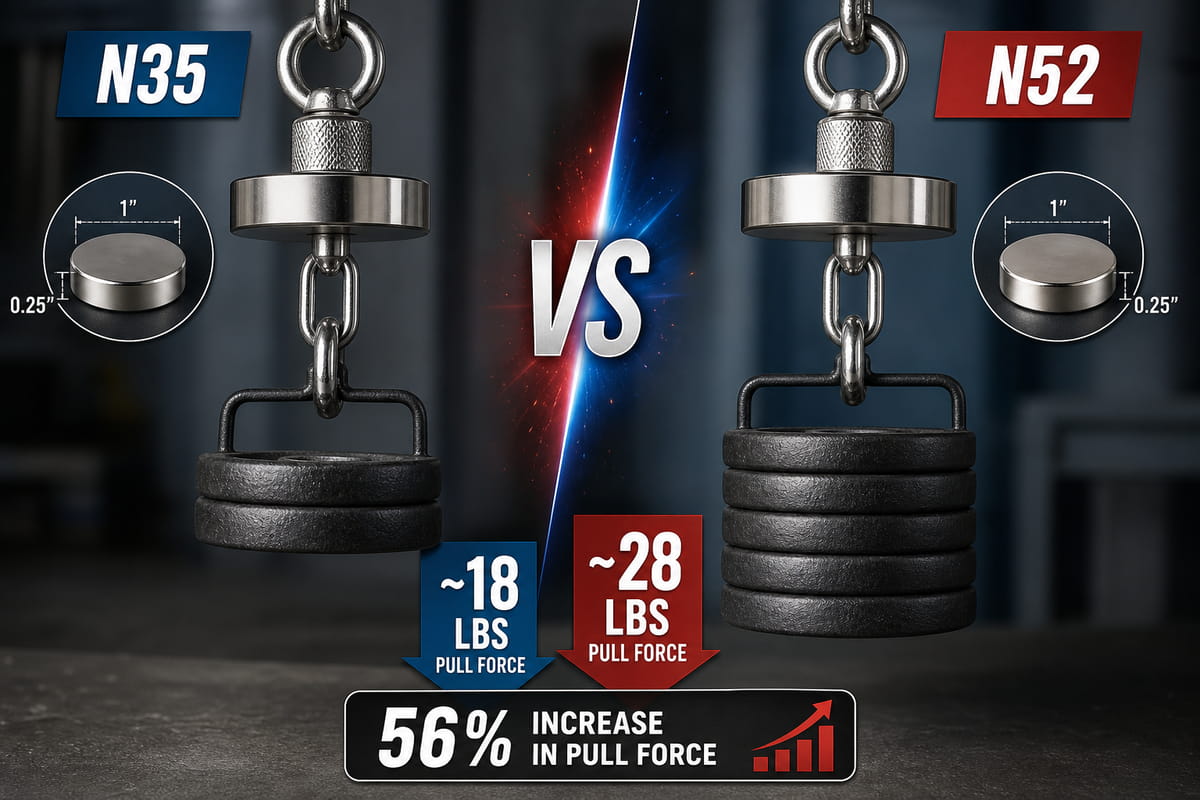 N35 vs N52 Magnets Magnetic Strength