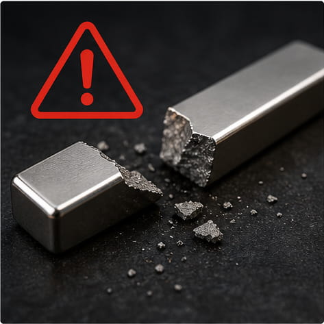 N40 Bar Magnets are Brittle