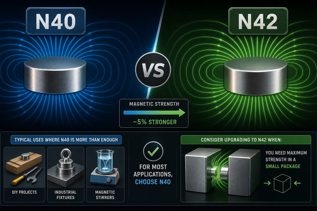 N40 vs N42 magnet simple comparison