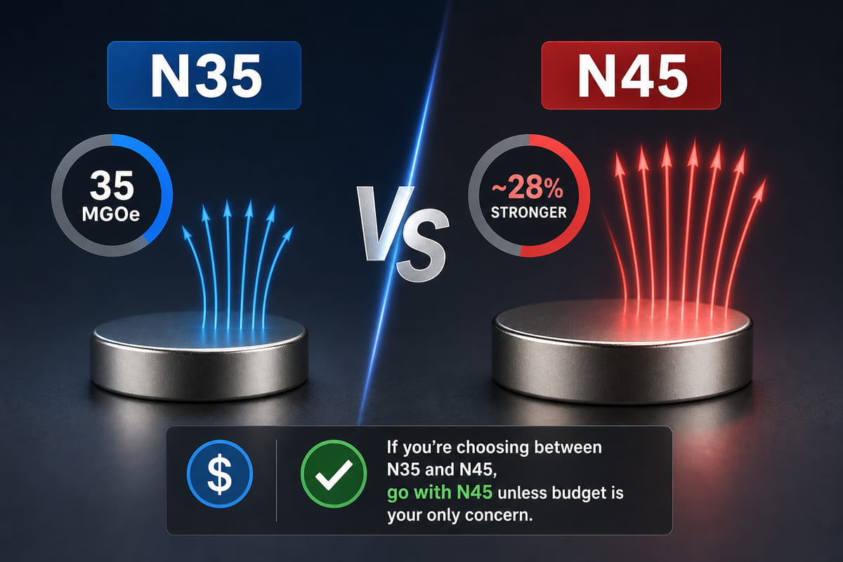 N45 vs N35 Magnet simple compare
