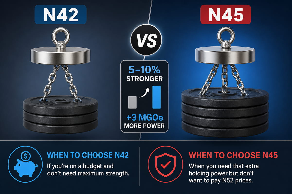 N45 vs N42 Magnet simple compare