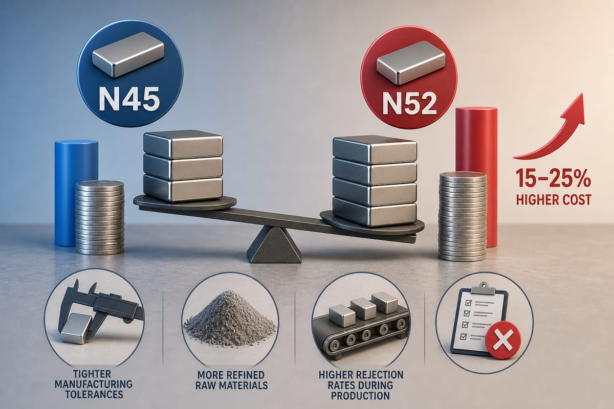 N45 vs N52 Magnets Cost