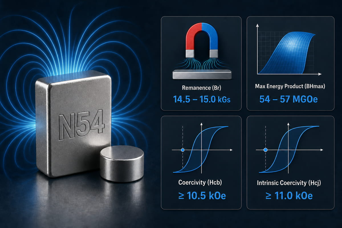 N54 magnet parameters