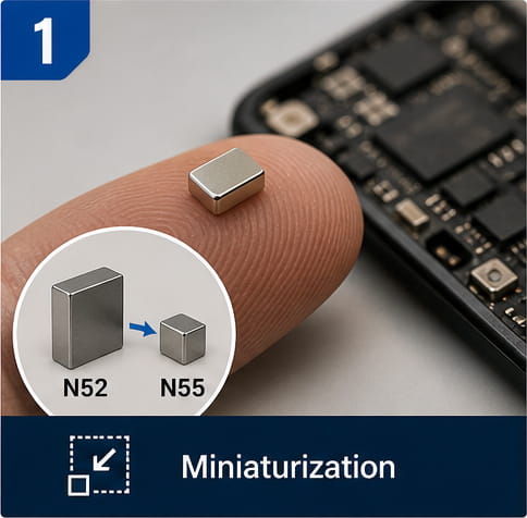 N55 Magnet for Miniaturization
