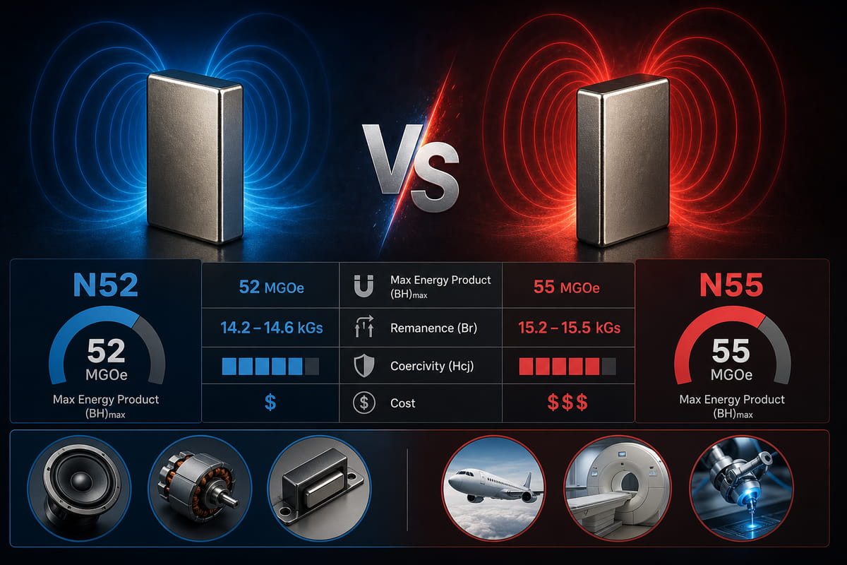 N55 vs N52 Magnet Strength