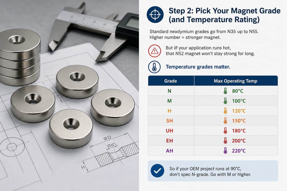 Pick Your Magnet Grade and Temperature Rating