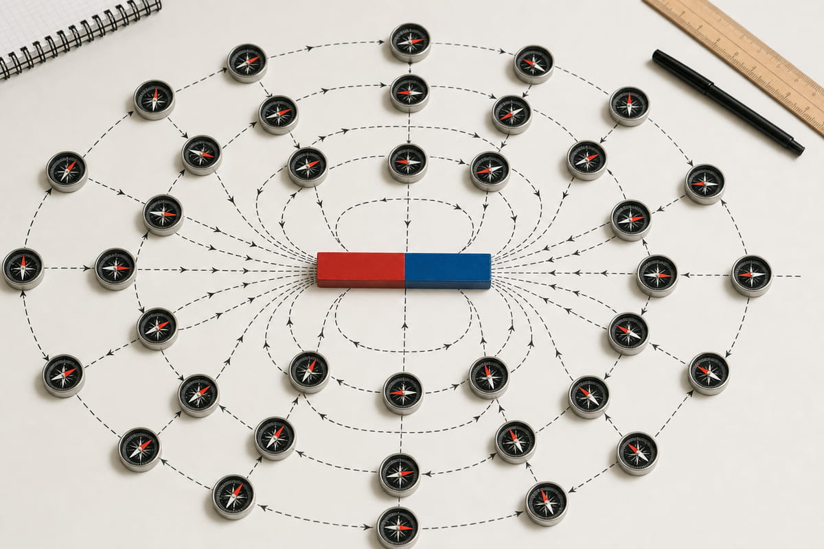 Plotting Compass for Visualizing the Magnetic Field for Bar Magnet