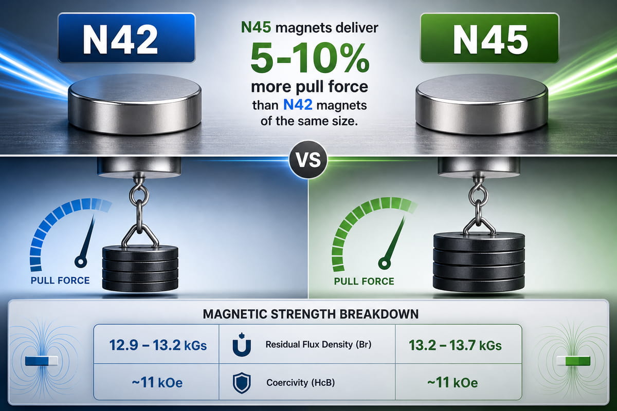 Real Difference Between N42 and N45 Magnet