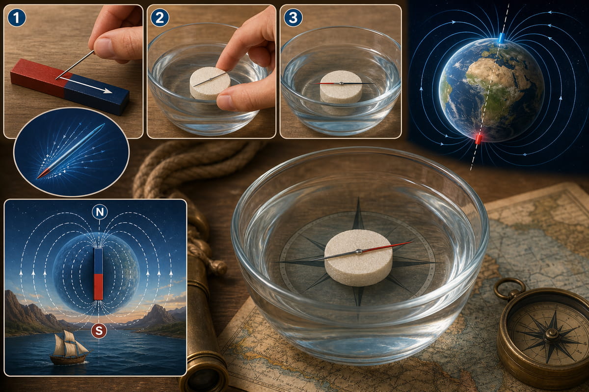 Use Bar Magnet to Make a Compass